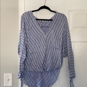 Blue long sleeve top